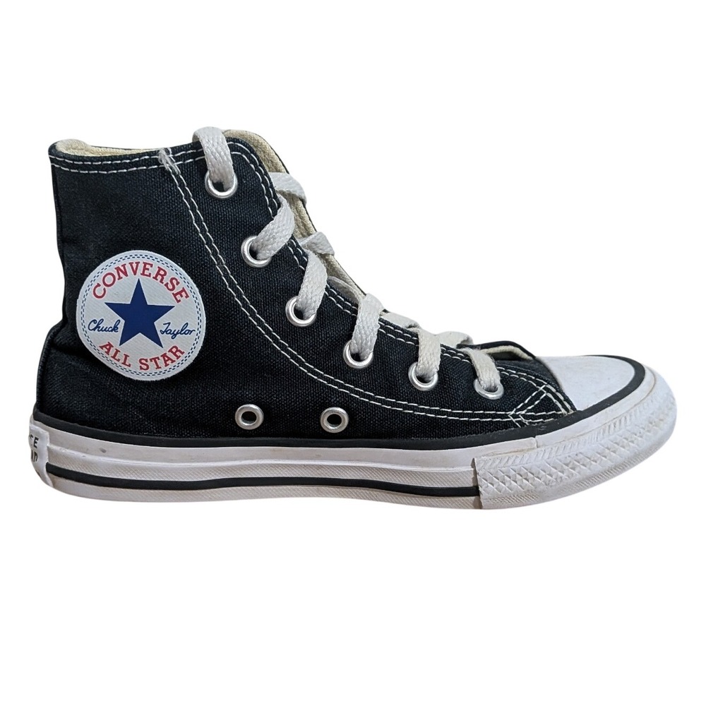 Converse Sneakers Kids 12 Black Canvas High Tops Classic Retro Chuck Taylors